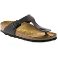 Birkenstock para mulher. 43691 Sandálias Gizeh Birko-Flor (Ajuste Regular) preto (38), Plano, Nenhum, Casual