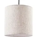 LUCANDE Candeeiro suspenso Jorvan, 3 lâmpadas, 100 cm, madeira/tecido