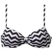 LASCANA Top de biquíni 'Grace' preto / branco