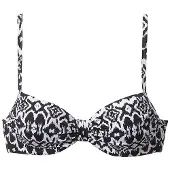 LASCANA Top de biquíni 'Grace' preto / branco