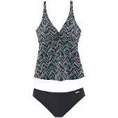 LASCANA Tankini preto / branco