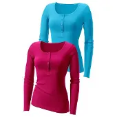 H.I.S. Camisa azul ciano / rosa
