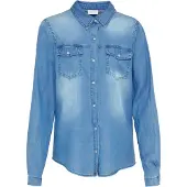 Vila Camisa De Manga Comprida Bista Denim