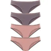 LASCANA Cueca cinzento / rosa escurecido