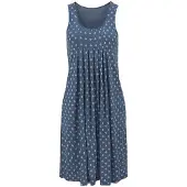 Beach time Vestido de praia azul / branco