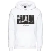 Mister tee Sweatshirt 'Pray' cinzento / preto / branco