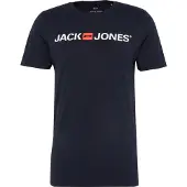 Jack & Jones Camisa 'Essentials' azul escuro / laranja / branco