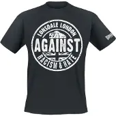 Lonsdale Camisa 'Against Racism' preto / branco