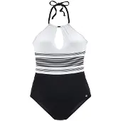 Jette Fato de banho 'Macy' preto / branco