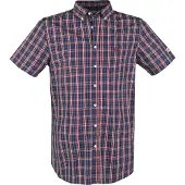 Lonsdale Camisa 'Brixworth' azul / vermelho / branco