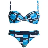 Kangaroos Biquíni azul céu / preto / branco