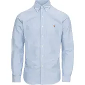 Ralph Lauren Camisa azul claro / castanho / branco