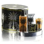 Ortigia Conjunto de presente oval preto âmbar