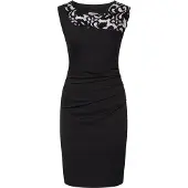 Kaffe Vestido de bainha 'KA India' preto