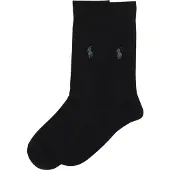 Ralph Lauren Meias 'RIB EGYPTIAN-SOCKS-2 PACK' preto