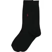 Ralph Lauren Meias 'SIZED FLAT-CREW-2 PACK' preto