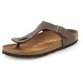 Birkenstock para mulher. 43751 Gizeh Birko-Flor Nubuck (Ajuste Regular) taupe (37), Plano, Nenhum, Casual
