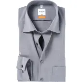 Olymp Camisa 'Luxor Fil a Fil' cinzento