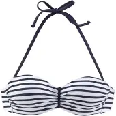 Venice beach Top de biquíni navy / branco