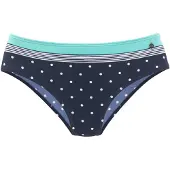 LASCANA Cueca biquíni 'Monroe LC' turquesa / azul noturno / branco