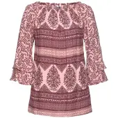 LASCANA Blusa mistura de cores / rosa escurecido