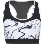 LASCANA Top desportivo preto / branco