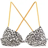 Buffalo Top de biquíni 'Kitty' castanho / amarelo / branco