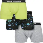 Urban Classics Boxers azul / azul noturno / amarelo / cinzento