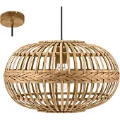 Eglo Candeeiro suspenso Amsfield em bambu, forma oval