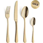 Amefa Austin 1410 conjunto de talheres 24-peças, mate ouro