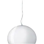 Kartell Candeeiro suspenso FL/Y, branco brilhante, Ø 52 cm