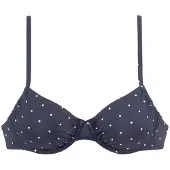 LASCANA Top de biquíni 'Sparkel' navy / branco