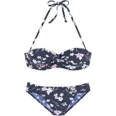 LASCANA Biquíni navy / rosa claro / branco