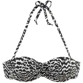 LASCANA Top de biquíni 'Clara' bege / preto