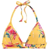 Sunseeker Top de biquíni amarelo dourado / verde / rosa / branco