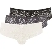 LASCANA Tanga creme / cinzento / preto