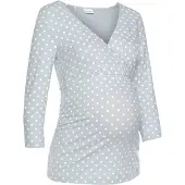 LASCANA Pijama cinzento / branco