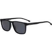 HUGO BOSS Óculos de sol cinzento escuro / preto / branco