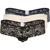 LASCANA Tanga bege / azul / preto