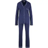 LASCANA Pijama navy / branco