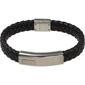 BOSS Trendy braided leather Bracciale Lander 1580178 - Length: 19 cm
