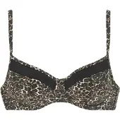 LASCANA Top de biquíni castanho / preto