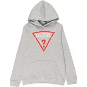 GUESS Sweatshirt cinzento / vermelho / branco
