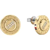 Tommy Hilfiger Pozlacené ocelové orecchini pecky con cristalli 2780646
