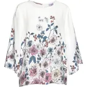 LASCANA Blusa azul / rosa escurecido / branco