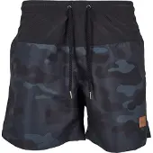 Urban Classics Calções de banho azul fumado / azul pombo / preto
