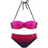 LASCANA Biquíni 'Iris' rosa / vermelho / preto