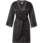 Ralph Lauren Roupão 'SIGNATURE SATIN' preto