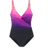 LASCANA Fato de banho modelador roxo / preto