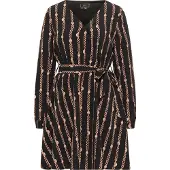 Faina Vestido castanho claro / preto